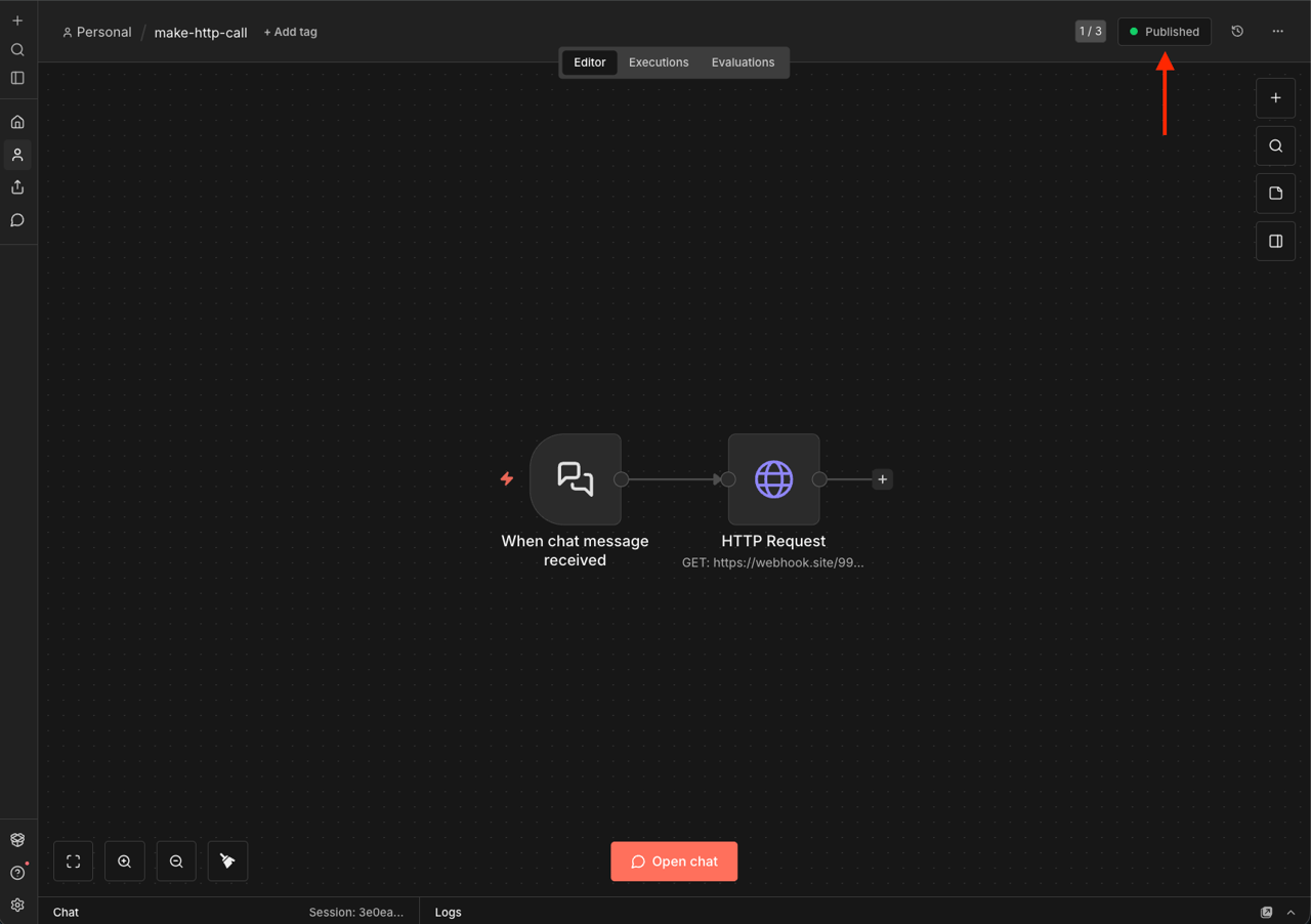 Beispiel-Workflow in n8n
