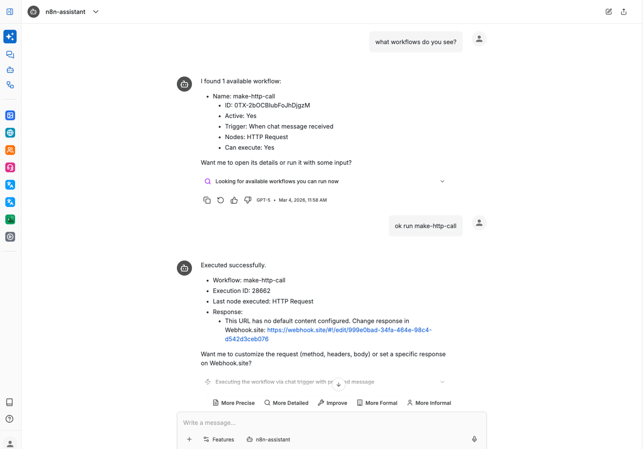 n8n-MCP-Server über Assistenten in MeinGPT nutzen