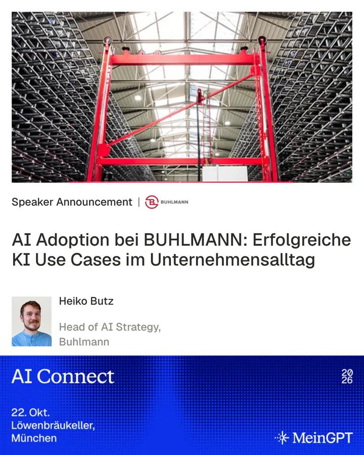 Speaker-Ankündigung: Heiko Butz, BUHLMANN