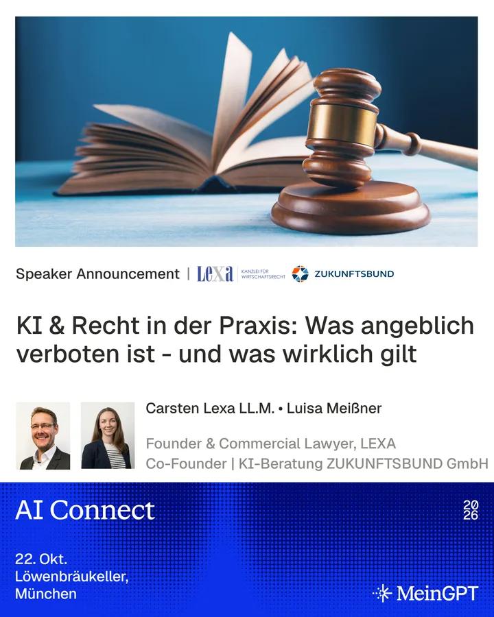 Speaker-Ankündigung: Carsten Lexa und Luisa Meißner, Kanzlei Lexa und Zukunftsbund