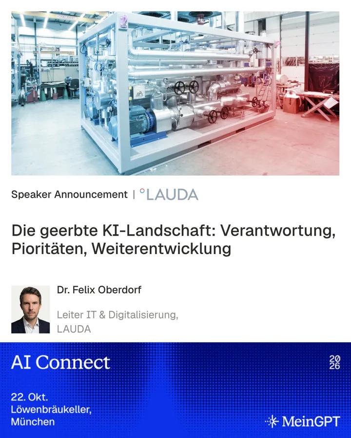 Speaker-Ankündigung: Dr. Felix Oberdorf, LAUDA