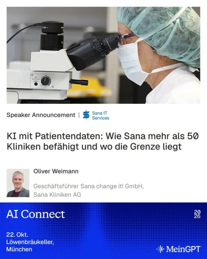 Speaker-Ankündigung: Oliver Weimann, Sana Kliniken AG